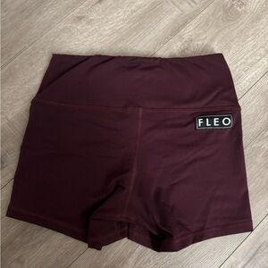 Fleo Burgundy Shorts (Power High Rise) - Size Small Women